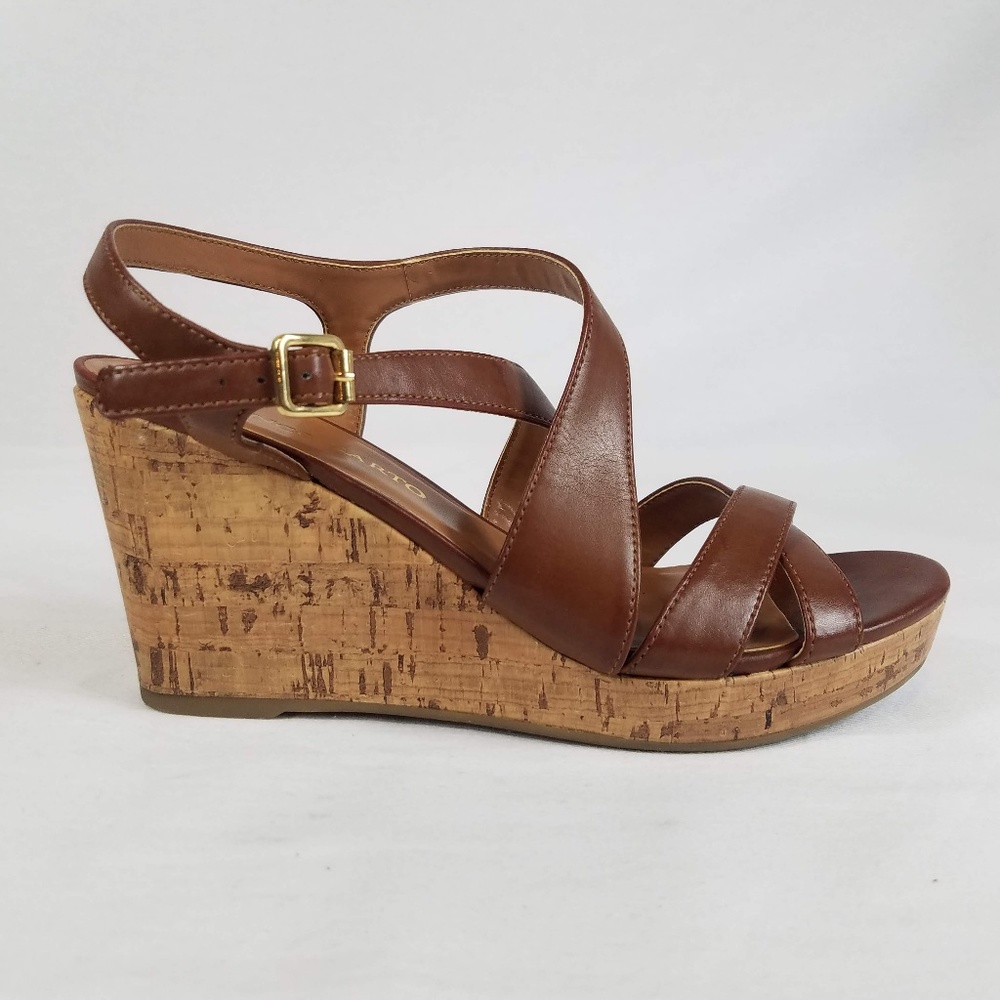 Franco Sarto Monty Wedge Sandals Heels 8.5